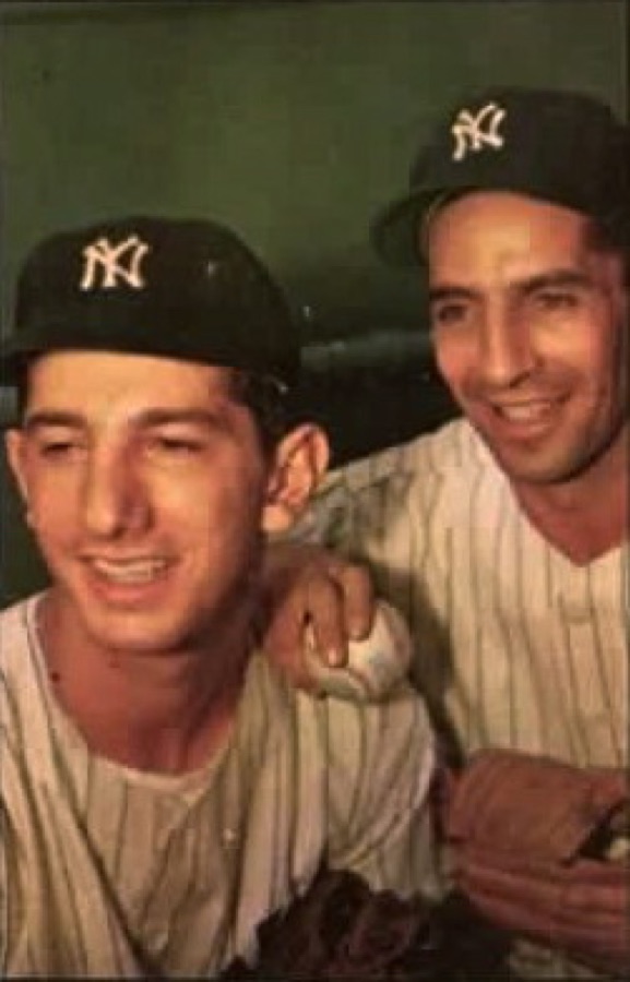 Billy Martin and Phil Rizzuto on a Bowman card